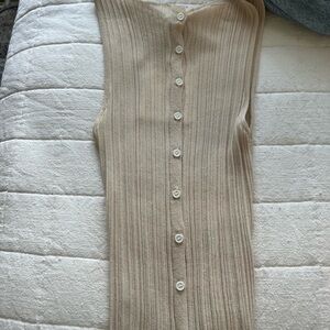 NWT DISSH Gemma Stone Sleeveless Button-Up Top